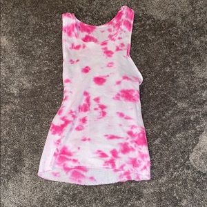Pink tie die tank- NEVER WORN